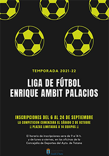 El 6 de septiembre se abre el plazo de inscripcin para la Liga de Ftbol Enrique Ambit Palacios, en la que participarn solo 14 equipos